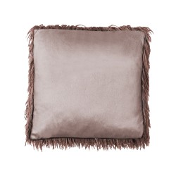 Zestaw 2 poduszek dekoracyjnych COROKIA Sztuczne futro 45 x 45 cm Brązowy Jednolity