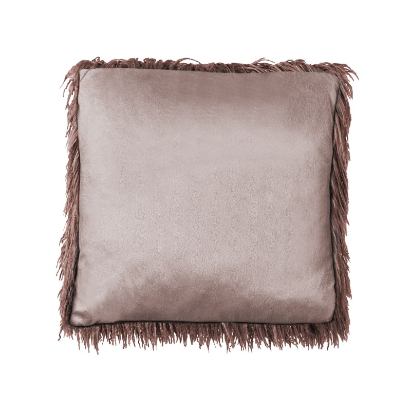 Zestaw 2 poduszek dekoracyjnych COROKIA Sztuczne futro 45 x 45 cm Brązowy Jednolity
