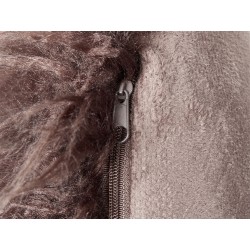 Zestaw 2 poduszek dekoracyjnych COROKIA Sztuczne futro 45 x 45 cm Brązowy Jednolity