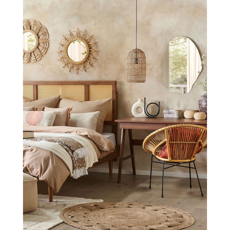 Dywan okrągły z juty ø 120 cm beżowy AHLAT