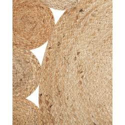 Dywan okrągły z juty ø 120 cm beżowy AHLAT