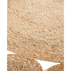 Dywan okrągły z juty ø 120 cm beżowy AHLAT