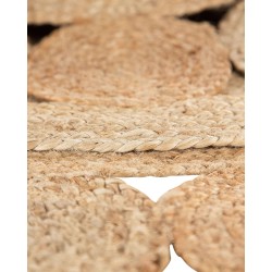 Dywan okrągły z juty ø 120 cm beżowy AHLAT