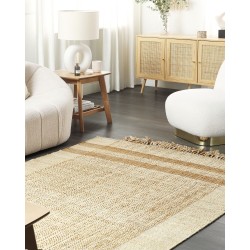 Dywan z juty 140 x 200 cm beżowy ORTAOBA