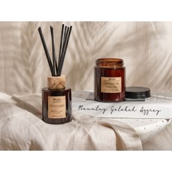 Świeczka zapachowa z patyczkami zapachowymi DARK ELEGANCE Wosk sojowy Nuty słodkie