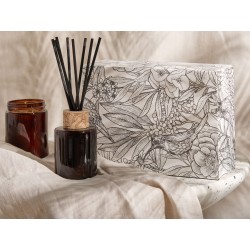 Świeczka zapachowa z patyczkami zapachowymi DARK ELEGANCE Wosk sojowy Nuty słodkie