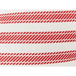 Zestaw 2 poduszek dekoracyjnych RUBIA Bawełna 45 x 45 cm Czerwony W paski