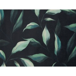 Zestaw 2 poduszek dekoracyjnych TOADFLAX Welur 45 x 45 cm Zielony Czarny Wzór roślinny