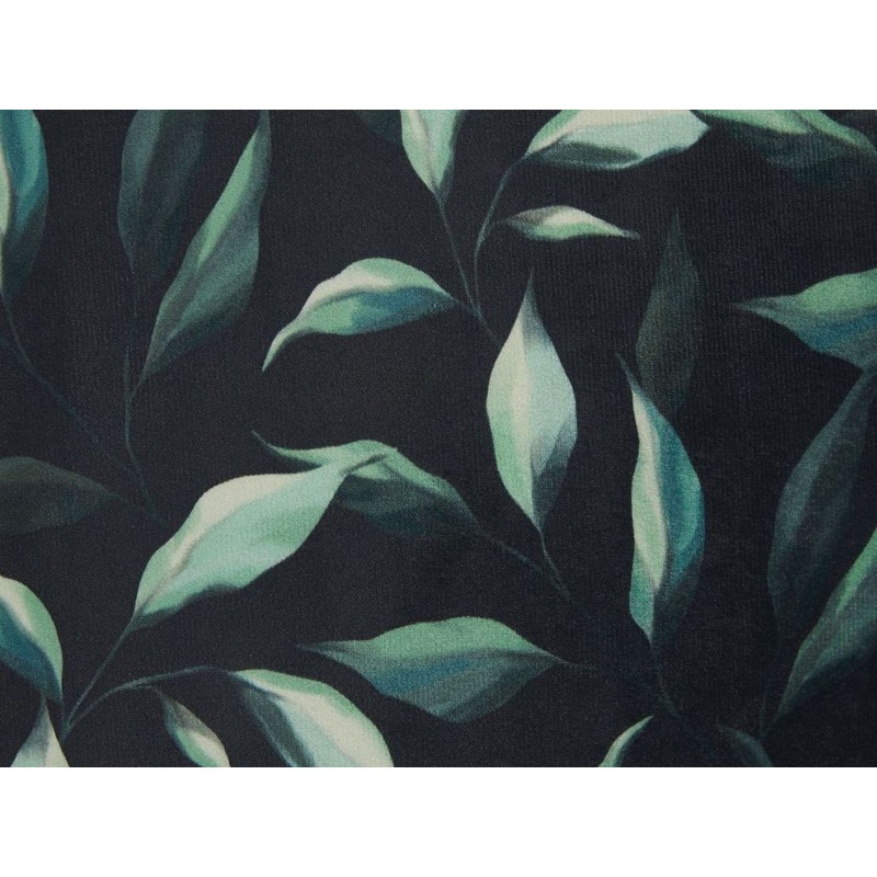 Zestaw 2 poduszek dekoracyjnych TOADFLAX Welur 45 x 45 cm Zielony Czarny Wzór roślinny