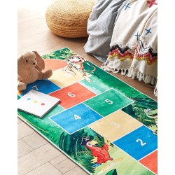 Dywan dziecięcy gra w klasy 80 x 150 cm zielony BABADAG