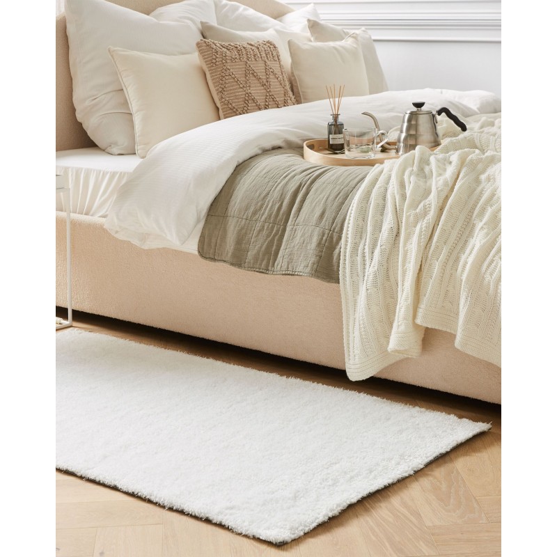 Dywan shaggy 80 x 150 cm biały DEMRE