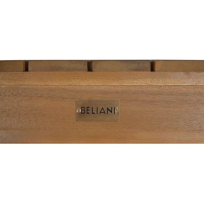 Stolik kawowy ogrodowy TIMOR 90 cm 75 cm Certyfikowane drewno akacjowe Jasnobrązowy