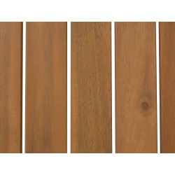 Stolik kawowy ogrodowy TIMOR 90 cm 75 cm Certyfikowane drewno akacjowe Jasnobrązowy