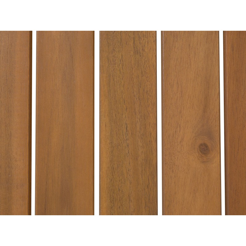 Stolik kawowy ogrodowy TIMOR 90 cm 75 cm Certyfikowane drewno akacjowe Jasnobrązowy