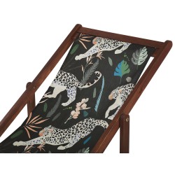 Zestaw 2 wymiennych tkanin do leżaków ogrodowych ANZIO/AVELLINO Czarny