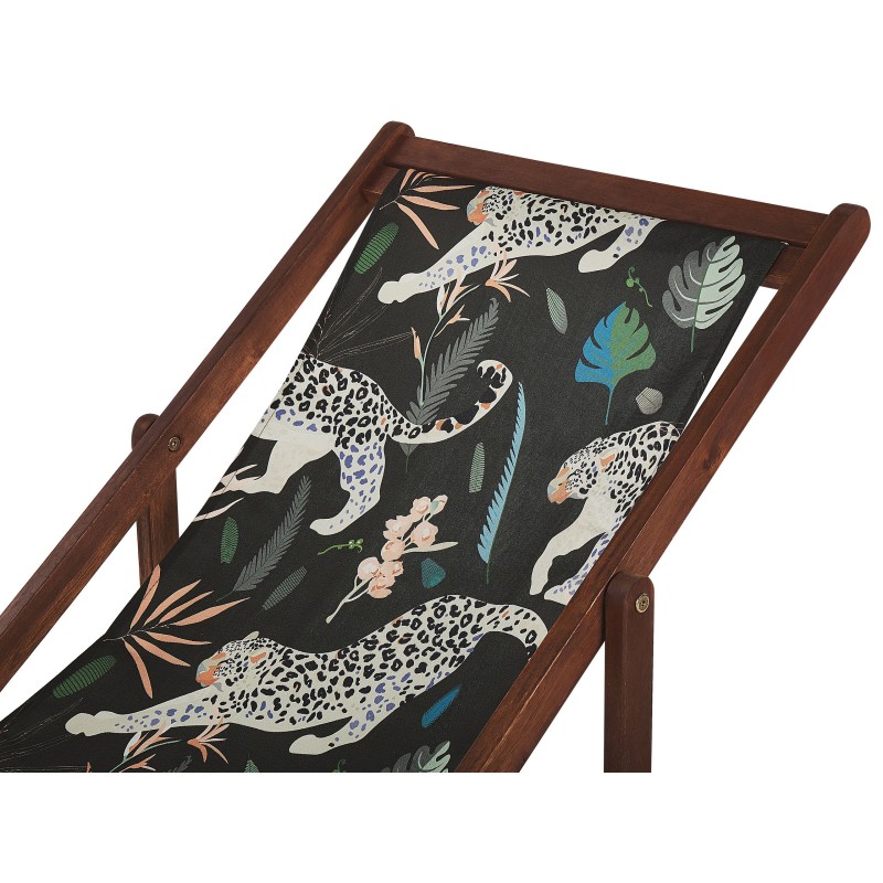 Zestaw 2 wymiennych tkanin do leżaków ogrodowych ANZIO/AVELLINO Czarny