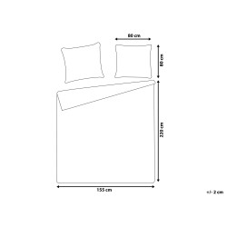 Komplet pościeli HARMONRIDGE Bawełna satynowa 155 x 220 cm Ciemnoniebieski