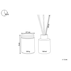 Świeczka zapachowa z patyczkami zapachowymi DARK ELEGANCE Wosk sojowy Świeże nuty