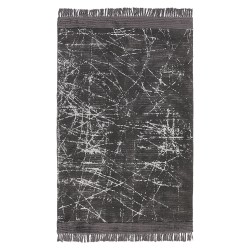 Dywan z wiskozy 140 x 200 cm ciemnoszary HANLI