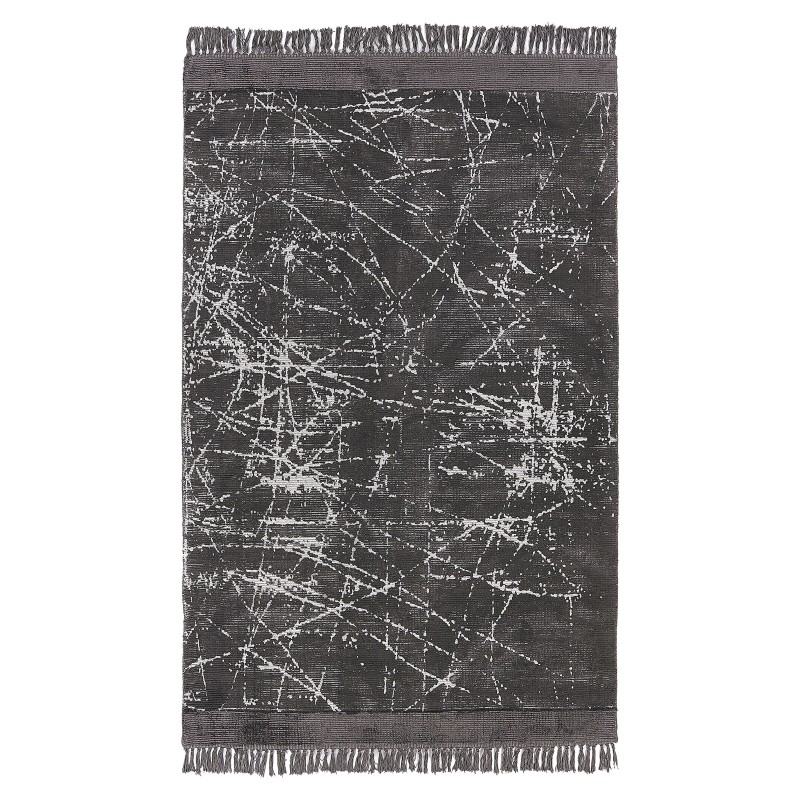 Dywan z wiskozy 140 x 200 cm ciemnoszary HANLI