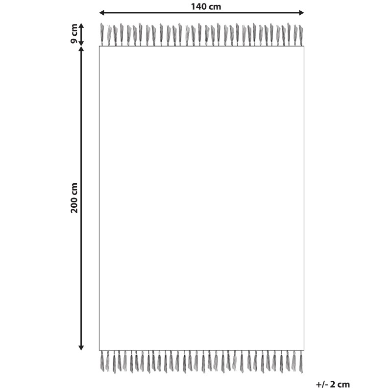 Dywan z wiskozy 140 x 200 cm ciemnoszary HANLI