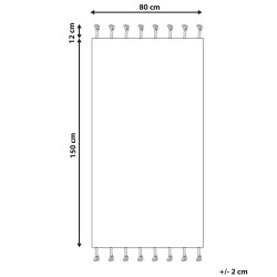 Dywan bawełniany 80 x 150 cm beżowo-niebieski ERZINCAN