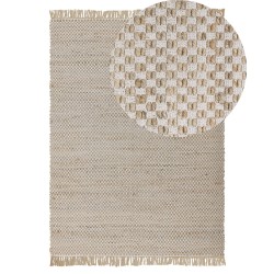 Dywan z juty 140 x 200 cm beżowy ZERDALI