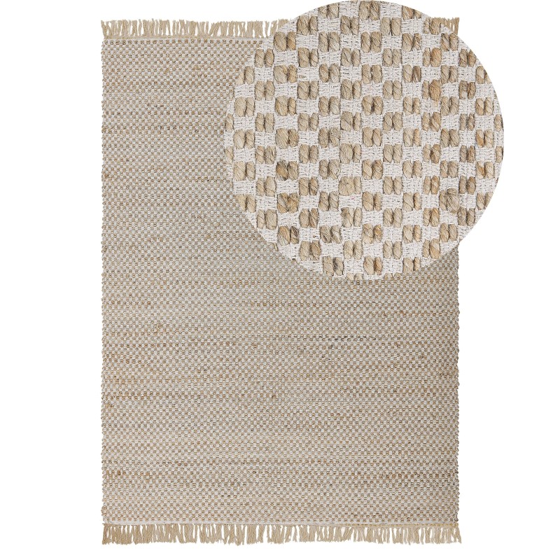 Dywan z juty 140 x 200 cm beżowy ZERDALI