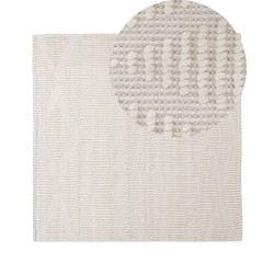 Dywan wełniany 200 x 200 cm beżowy LAPSEKI