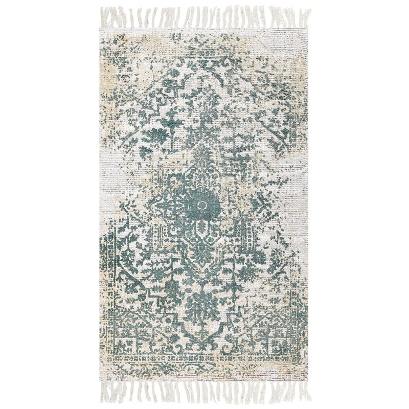 Dywan z wiskozy 80 x 150 cm beżowo-zielony BOYALI