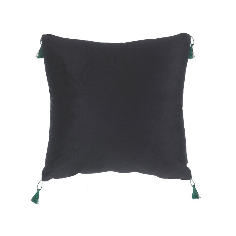 Zestaw 2 poduszek dekoracyjnych KUHI Welur 45 x 45 cm Czarny Wzór zwierzęcy