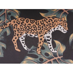 Zestaw 2 poduszek dekoracyjnych KUHI Welur 45 x 45 cm Czarny Wzór zwierzęcy