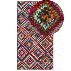 Dywan bawełniany 80 x 150 cm wielokolorowy KAISERI