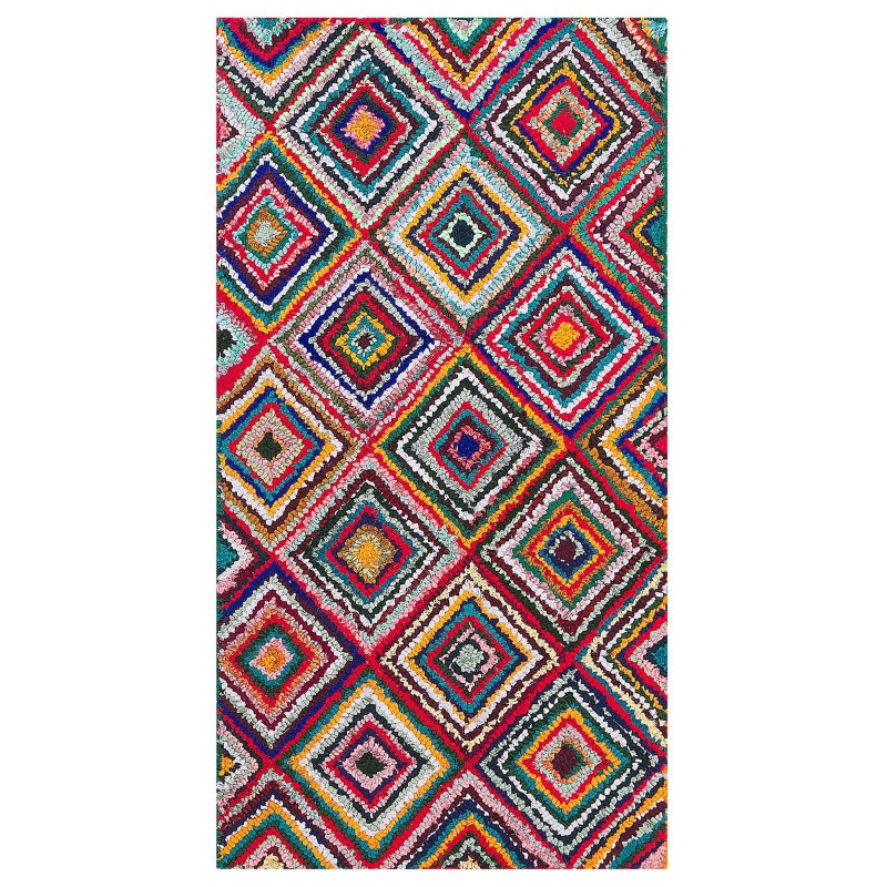 Dywan bawełniany 80 x 150 cm wielokolorowy KAISERI
