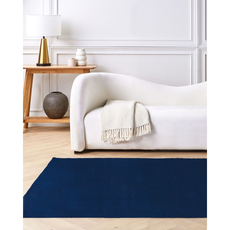 Dywan z wiskozy 160 x 230 cm granatowy GESI II