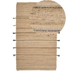 Dywan z juty 140 x 200 cm beżowy RAUTA