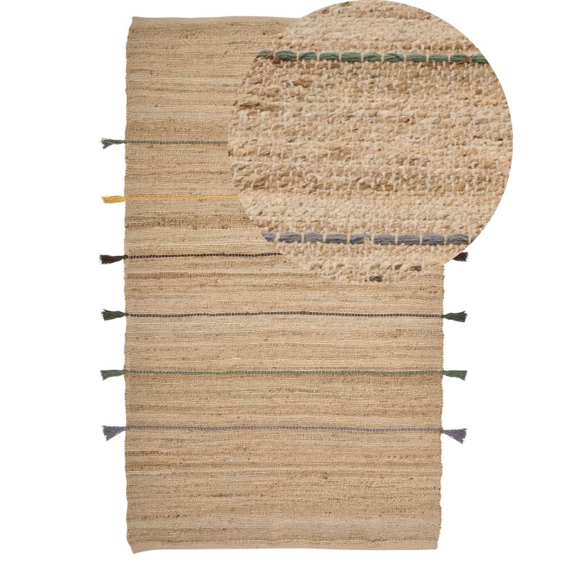 Dywan z juty 140 x 200 cm beżowy RAUTA