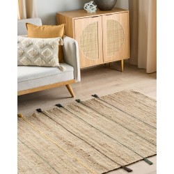 Dywan z juty 140 x 200 cm beżowy RAUTA