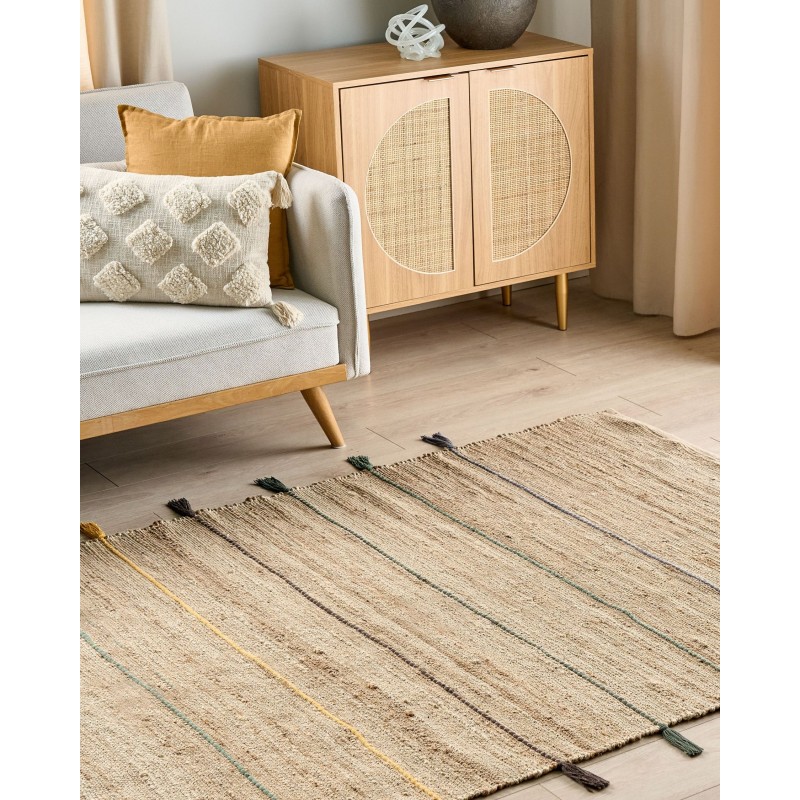 Dywan z juty 140 x 200 cm beżowy RAUTA