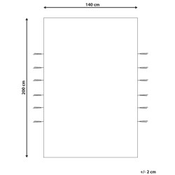 Dywan z juty 140 x 200 cm beżowy RAUTA