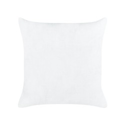 Zestaw 2 poduszek dekoracyjnych MINDALA Len 50 x 50 cm Złamana biel Z napisami