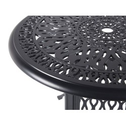 Stolik bistro ANCONA 90 cm 90 cm Metal Czarny