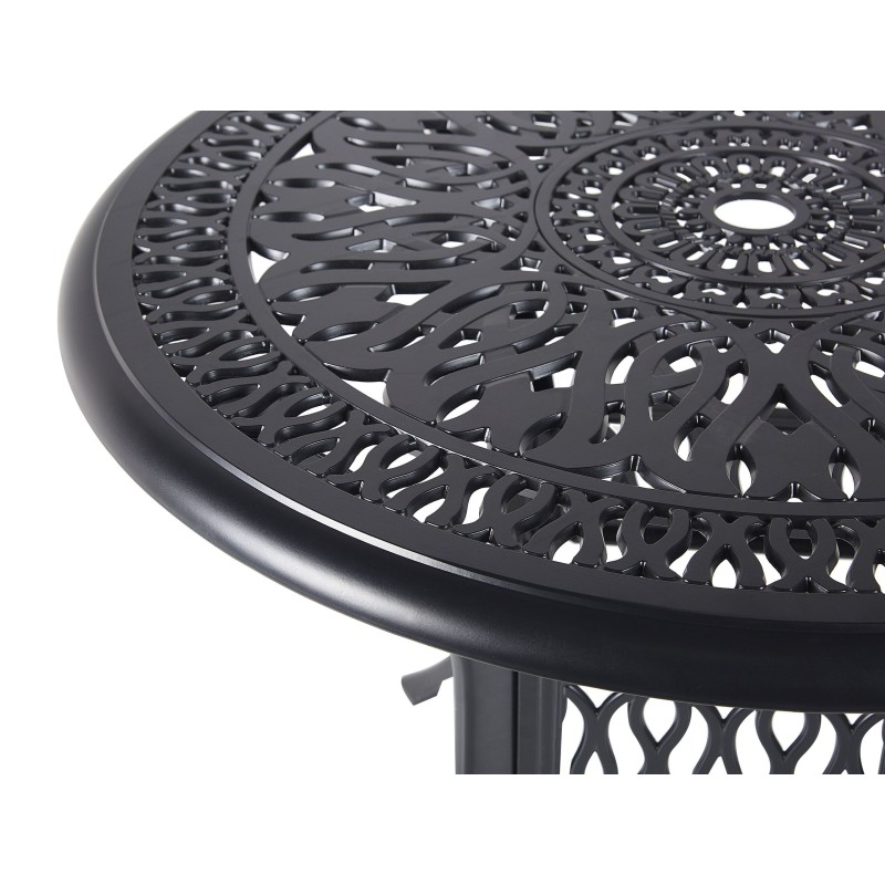 Stolik bistro ANCONA 90 cm 90 cm Metal Czarny