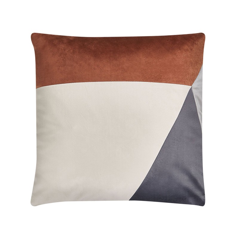 Zestaw 2 poduszek dekoracyjnych CAMPSIS Welur 45 x 45 cm Kolorowy Wzór geometryczny