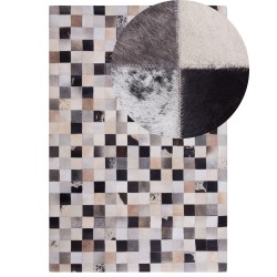 Dywan patchwork skórzany 160 x 230 cm wielokolorowy RIZE