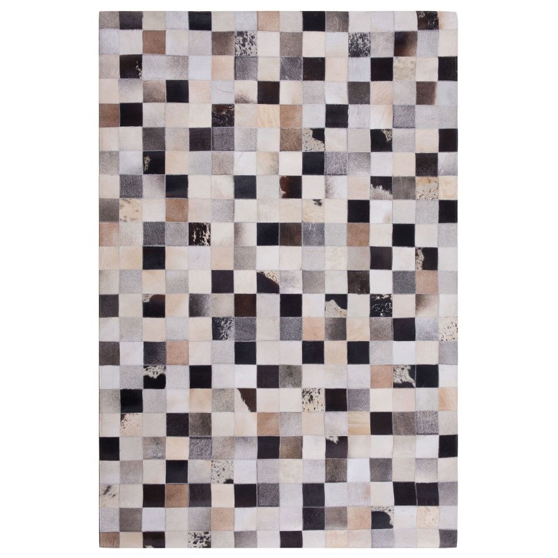 Dywan patchwork skórzany 160 x 230 cm wielokolorowy RIZE