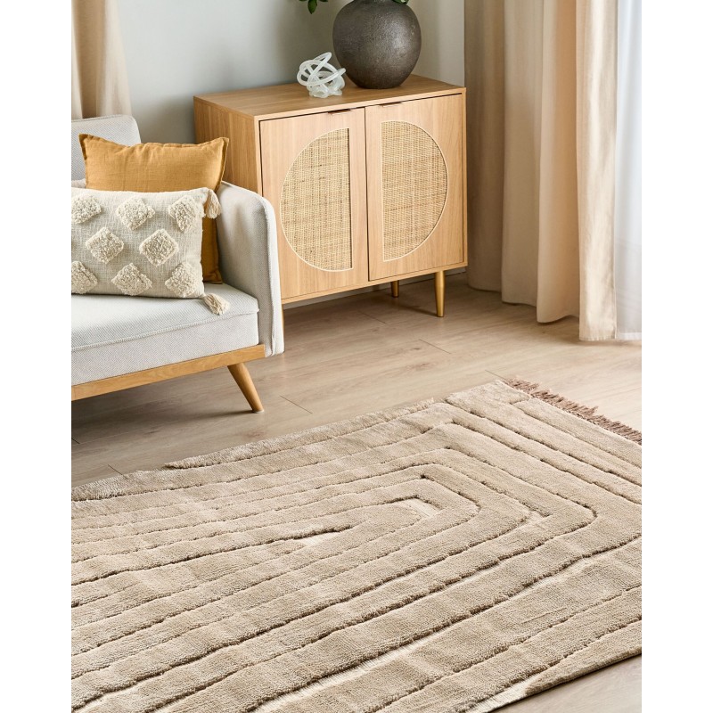 Dywan 160 x 230 cm beżowy SAZOO