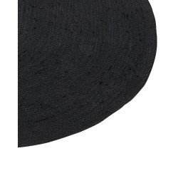 Dywan owalny jutowy 160 x 230 cm czarny DEMIRCI