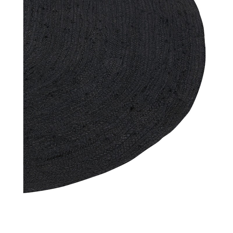Dywan owalny jutowy 160 x 230 cm czarny DEMIRCI