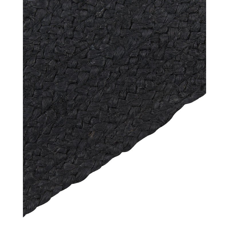 Dywan owalny jutowy 160 x 230 cm czarny DEMIRCI